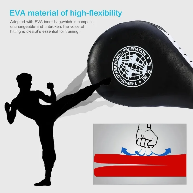 Kick pad 1Pcs Taekwondo Double KickBoxing Bag Training PadTarget Taekwondo Karate MMA Kickboxing Kick Target Pad Swordplay Training Gear