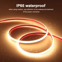 แถบไฟ LED COB แบบติดเอง 220V 288LEDs/เมตร กันน้ำ IP65 ความยาว 1-25 เมตร พร้อมสวิตช์ตั้งเวลาหรี่แสง ปลั๊ก EU/AU/UK สำหรับให้แสงสว่าง 5