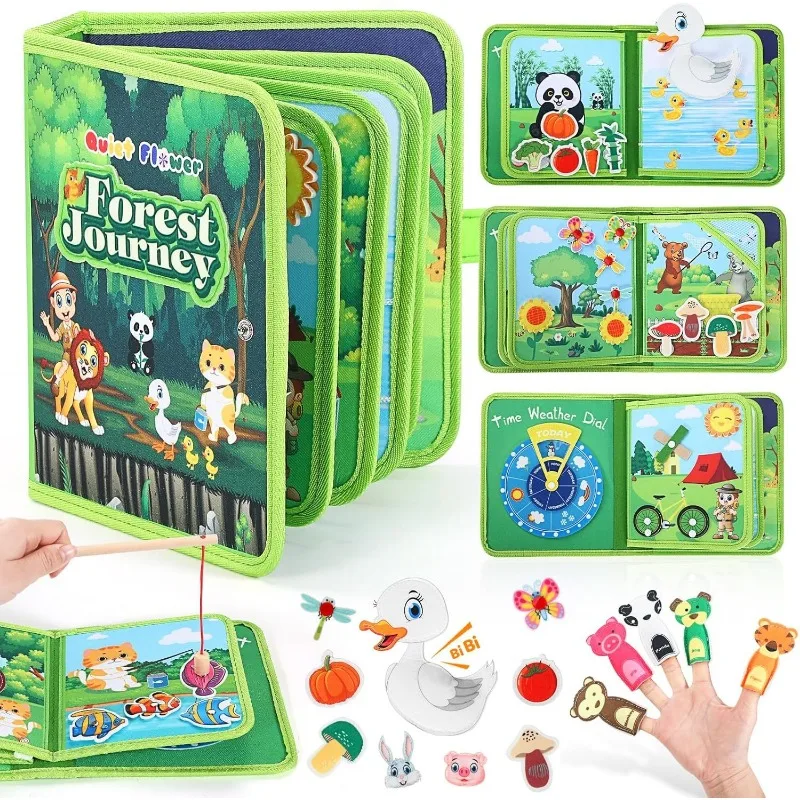 Enlightenment Early Childhood Educational Cloth Book Animal DIY Three-Dimensional Learning Board Baby Quiet Early Busy Board