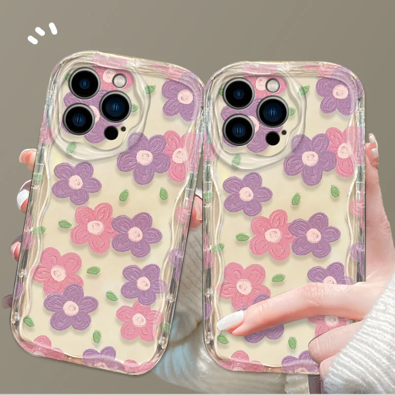 Graffiti Flower TPU Protective Phone Case Cover