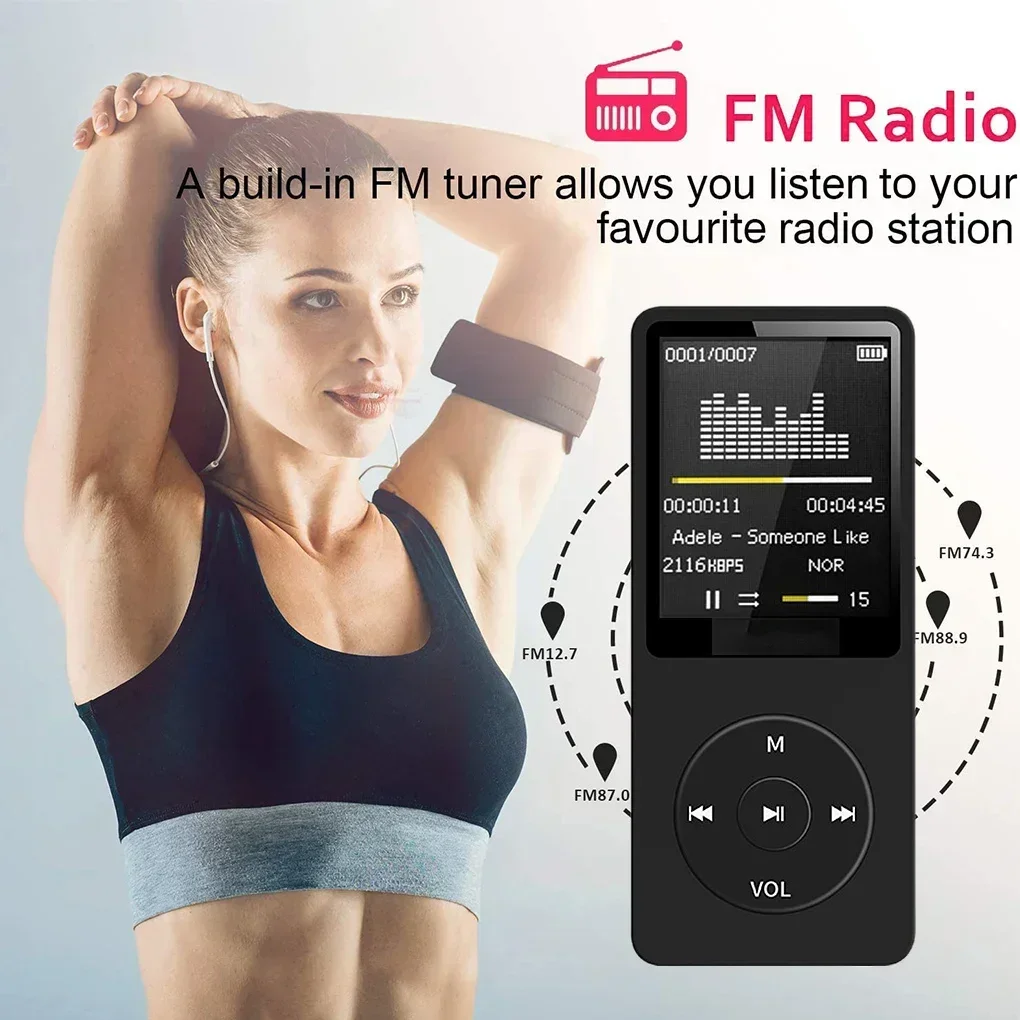 HiFi Sound Portable MP3 Player with Digital Display and Multifunctional Features