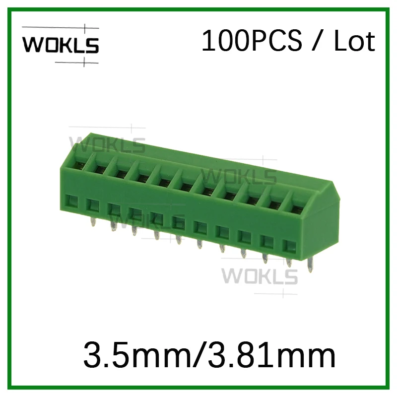 

100PCS/Lot 11P 3.5MM/3.81MM Pitch PCB SCREW TERMINAL BLOCKS XD350 XD381 DG381S 3.5 11P SMKDS 1/ 11-3,5 1751183