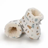 0-1Y Winter Cute Cartoon Baby Boots for Boys and Girls Cotton Soft Sole Anti slip and Warm Preschool Children's Walking Shoes 2