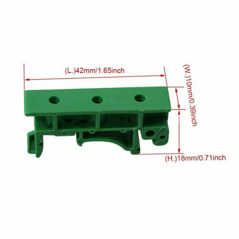 B92B-100Pcs DRG-01 DIN 35 레일 마운트 장착 지원 어댑터 회로 기판 브래킷 홀더 캐리어 클립 커넥터 용 PCB