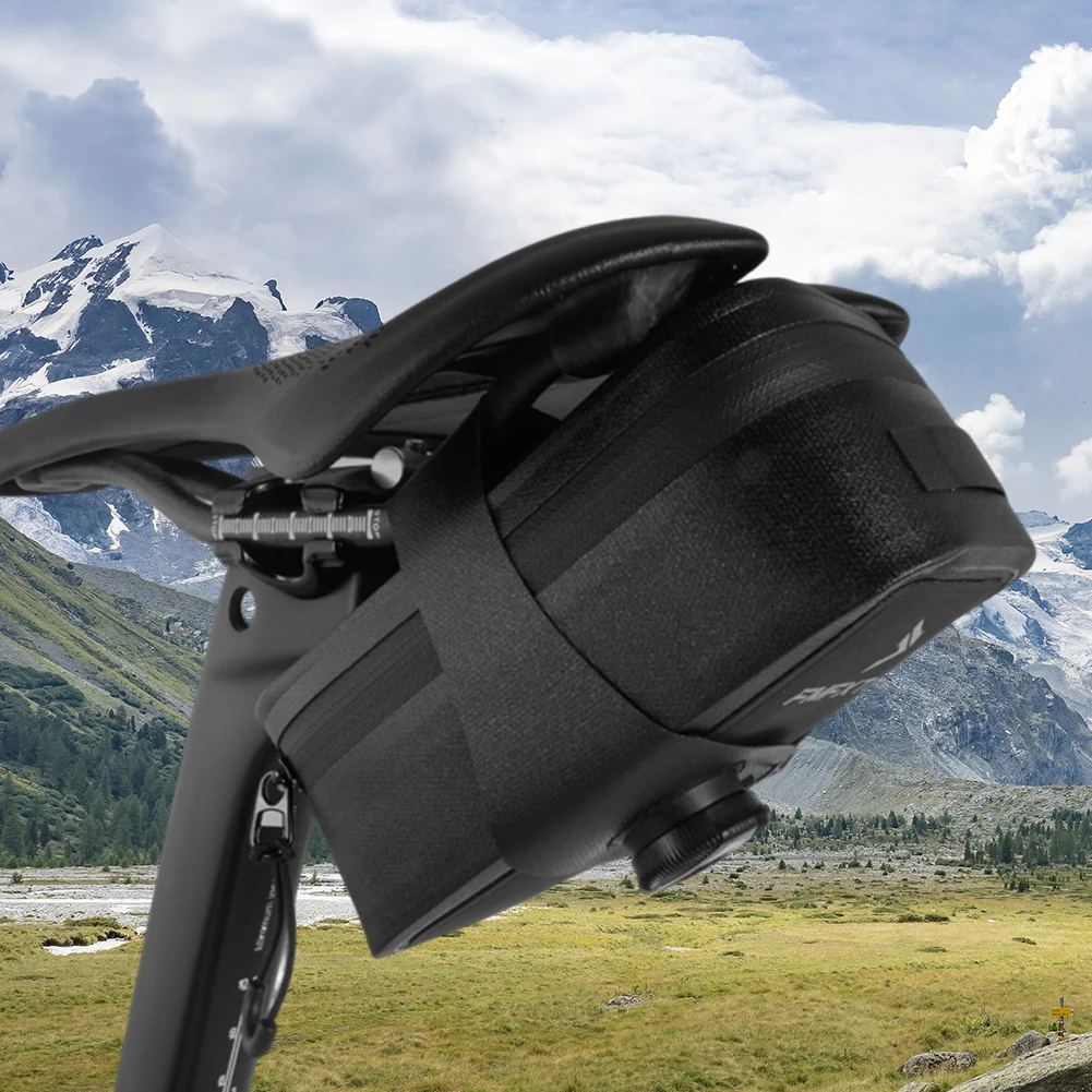 Bicycle Under Seat Bag Bike Strap-On Saddle Bag Knob Lock Cycling Seat Pack Portable Bike Seat Bag for Mountain Road Bikes