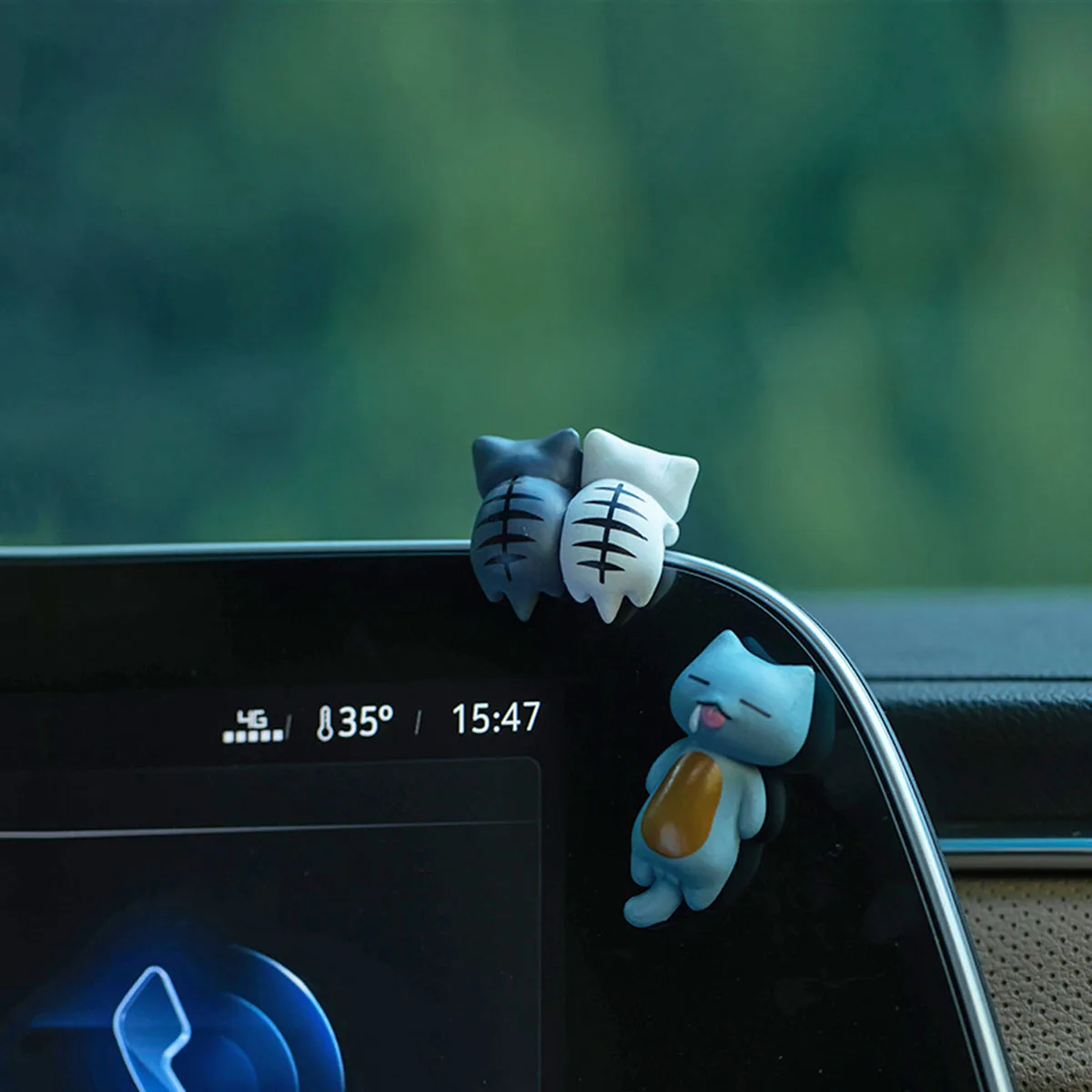 6pcs PVC Cartoon Cat Figurines for Car Dashboard, Plant Pots, and Screen Edge Decor Sd47a604bfe96430c9b6d458bd21909d2C