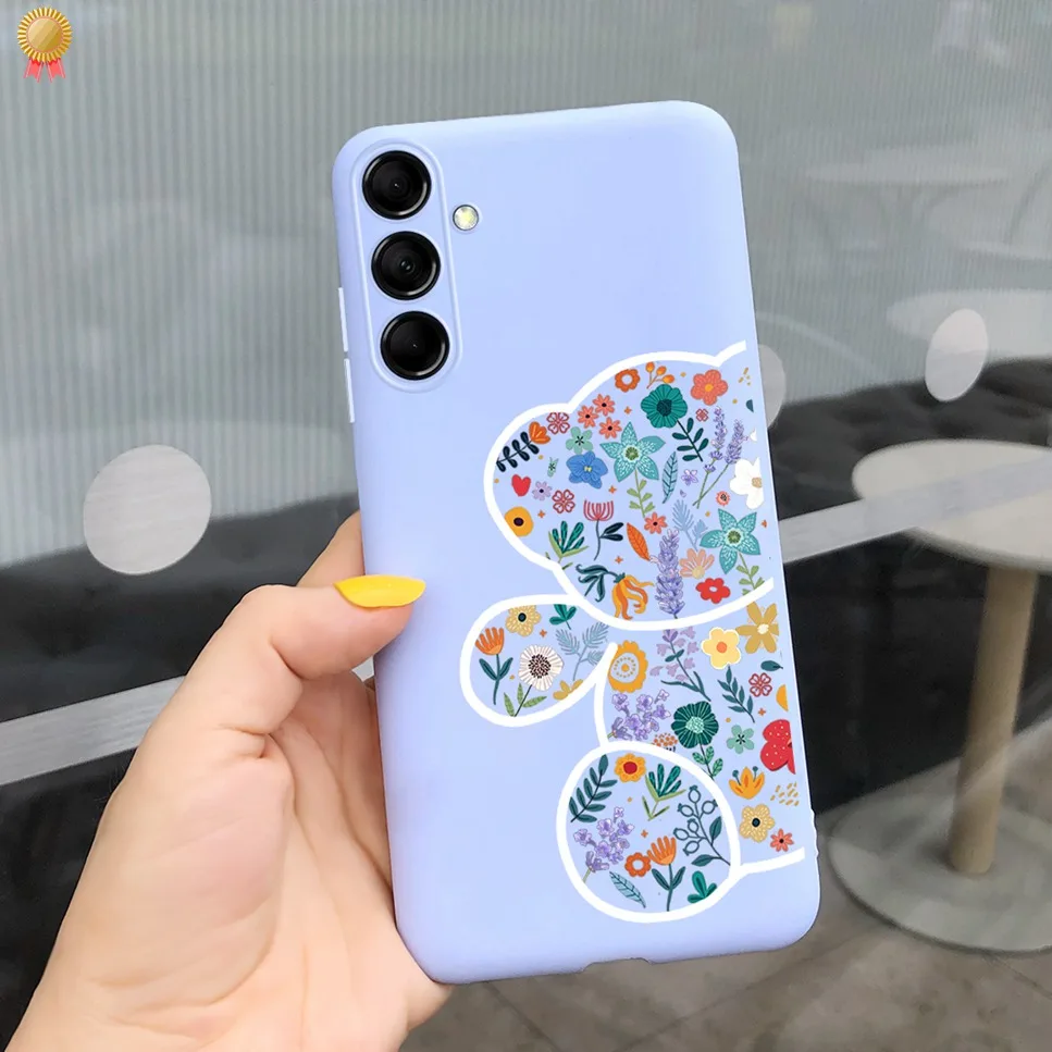 For Samsung F54 5G Cases Cute Cartoon Shockproof Black Pink Silicone For Samsung Galaxy F54 F54 5G Phone Case Bumper Funda