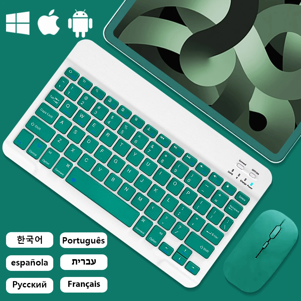 Keyboard Bluetooth Wireless Durable Mouse For Android Ios Windows Ipad Accessories Multilingual Tablet
