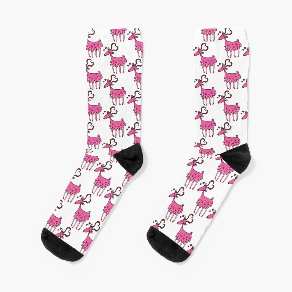 

Happy Lovely Goat - Cute Christmas And Birthday Gift Ideas For Goats Lovers Socks colored snow Socks Woman Men's