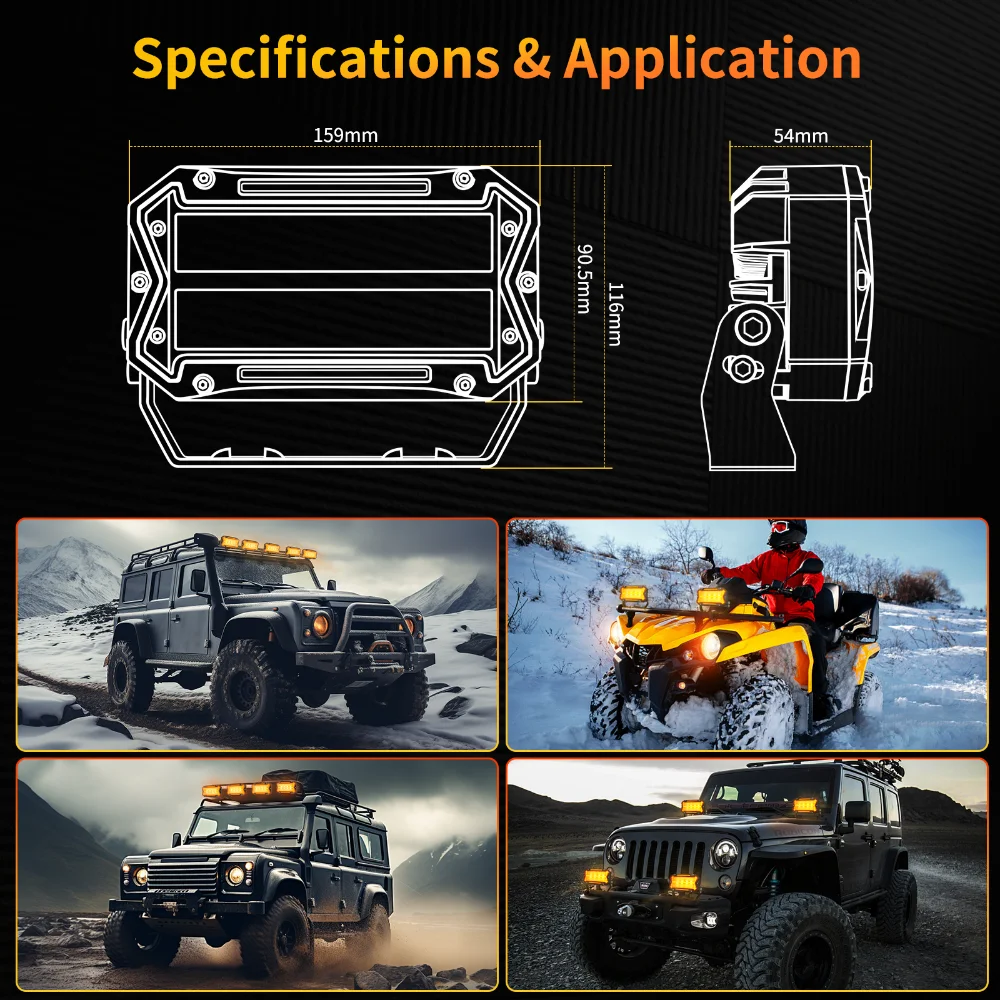 5 60W 1 쌍 LED 작업 조명 스포트라이트 오프로드 트럭 4x4 SUV ATV 자동차 안개등 지프 다기능 오토바이 헤드 라이트