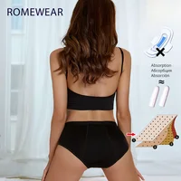 Bamboo Fiber Cotton 4-layer Menstrual Panties Period Reusable  Briefs Underwear Leakproof Heavy Absorbent Incontinence Lingerie 1