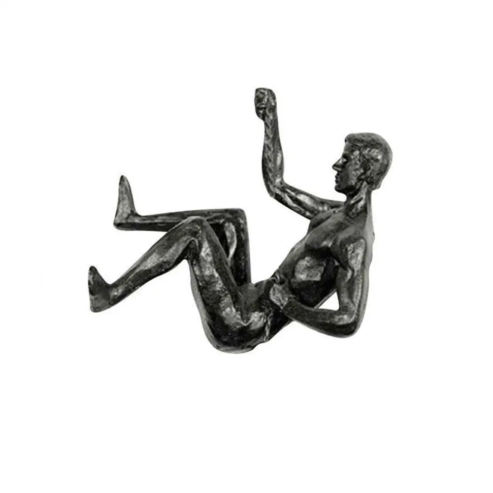 Rock Climber Statue Athlete Rock Climbing Man Resin Wall Hanging Decoration Sculpture Figures