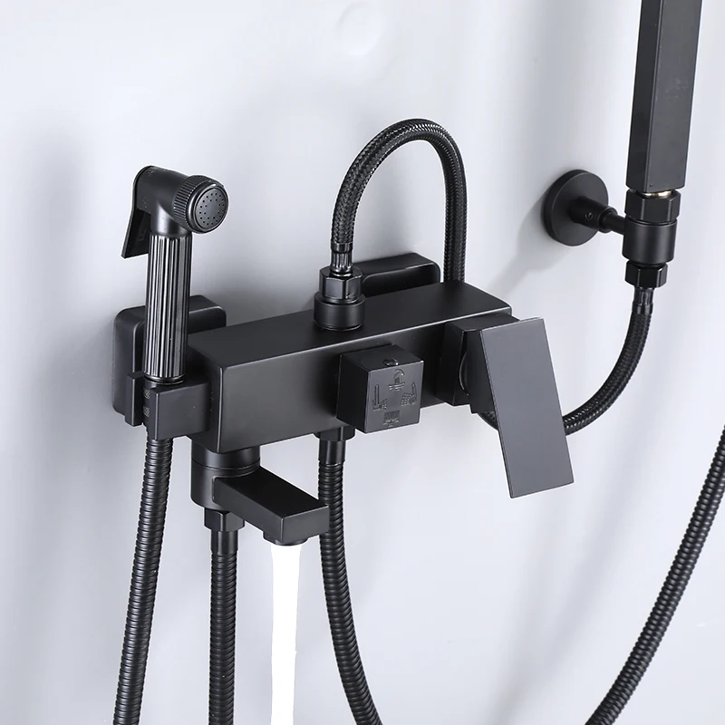 OXG Bathroom Shower Faucet Rain Shower Tap Bath Faucet Wall Mounted Bathtub Mixer Crane Independent Height Adjusted