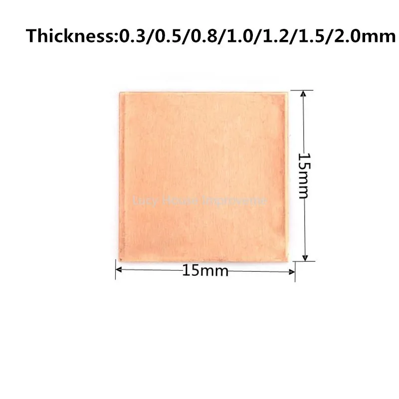 10Pcs 0.3mm/0.5mm/0.8mm/1.0mm Laptop Copper Sheet Plate Strip Shim Thermal Pad Heatsink Sheet For GPU CPU VGA Chip RAM Cooling