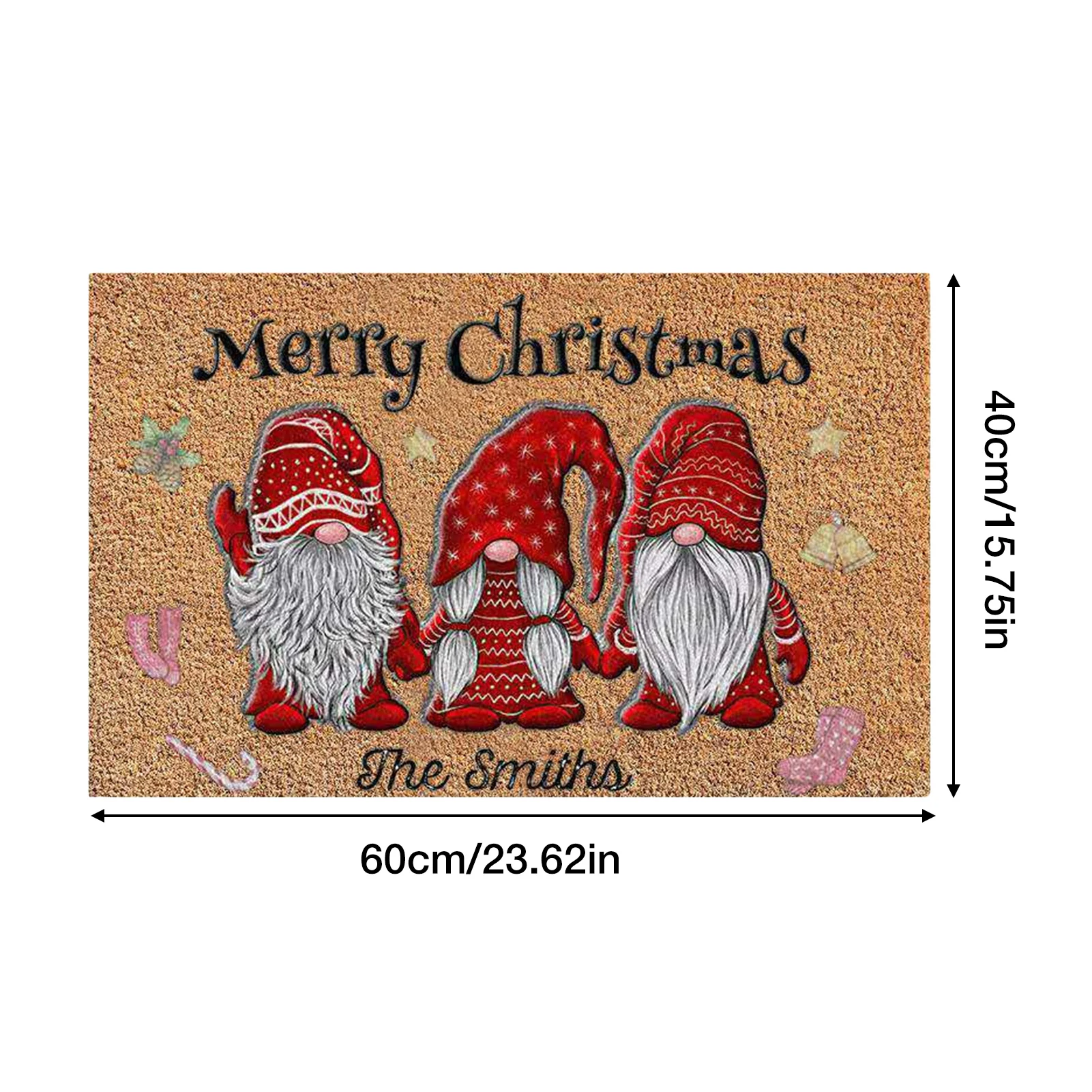 Christmas Welcome Gnome Doormat Front Porch Rugs Welcome Mat Christmas Gnome Door Mat Indoor Outdoor Doormats Entrance Carpet