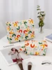 Cute Quilted Cotton Makeup Bag Women Zipper Cosmetic Organizer Female Cloth Handbag Box Shape Portable Toiletry Case For Girls 4