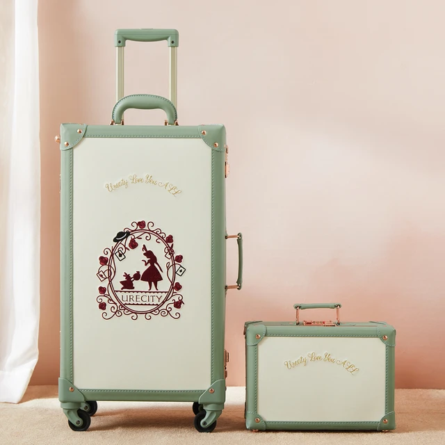 Urecity Vintage Suitcase Set for Women, Vintage Luggage Sets for Women 2  Piece