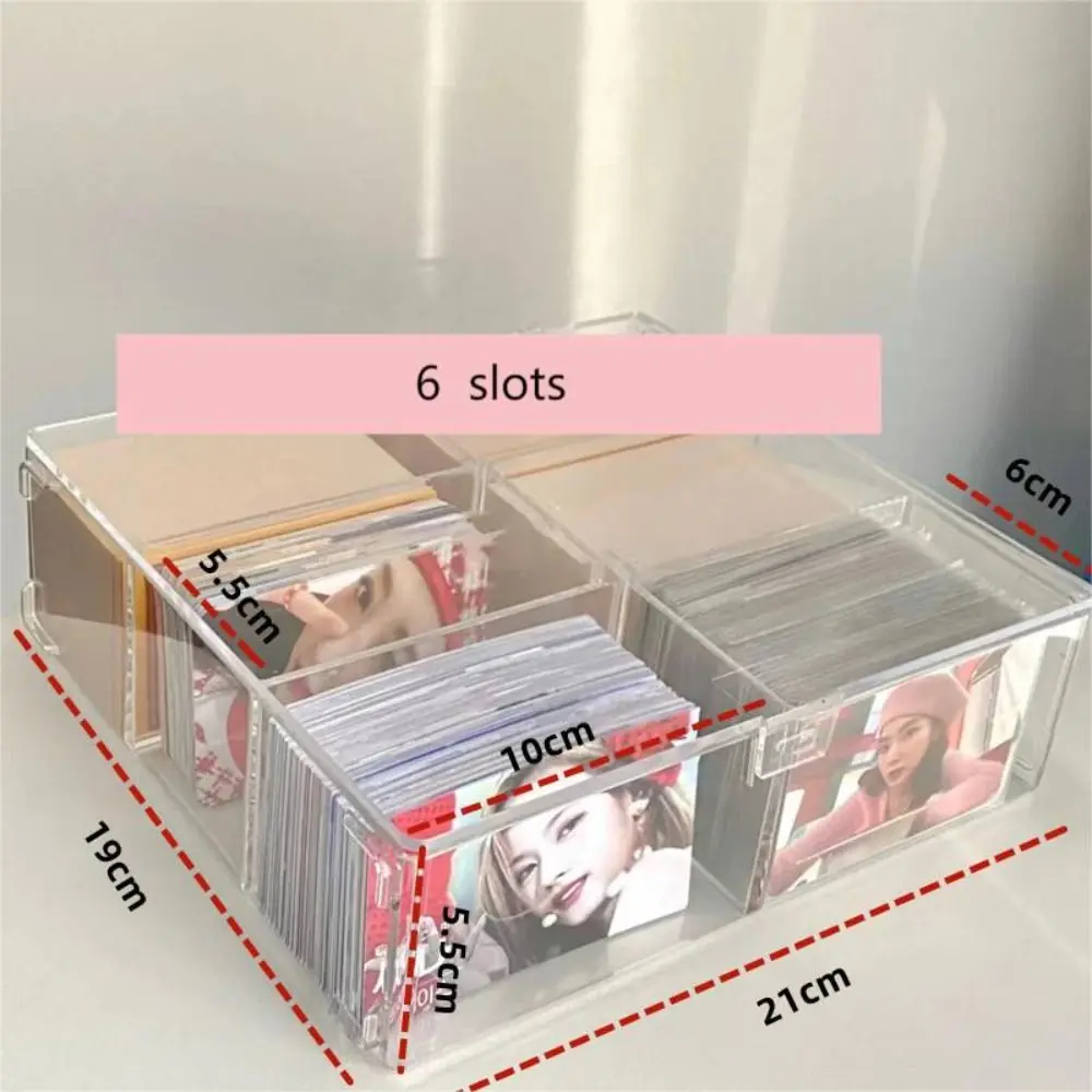 Photo Card Holder Plastic Storage Box Desk Organizer For Kpop Photocard Collection Transparent Acrylic Photocard Storage Box
