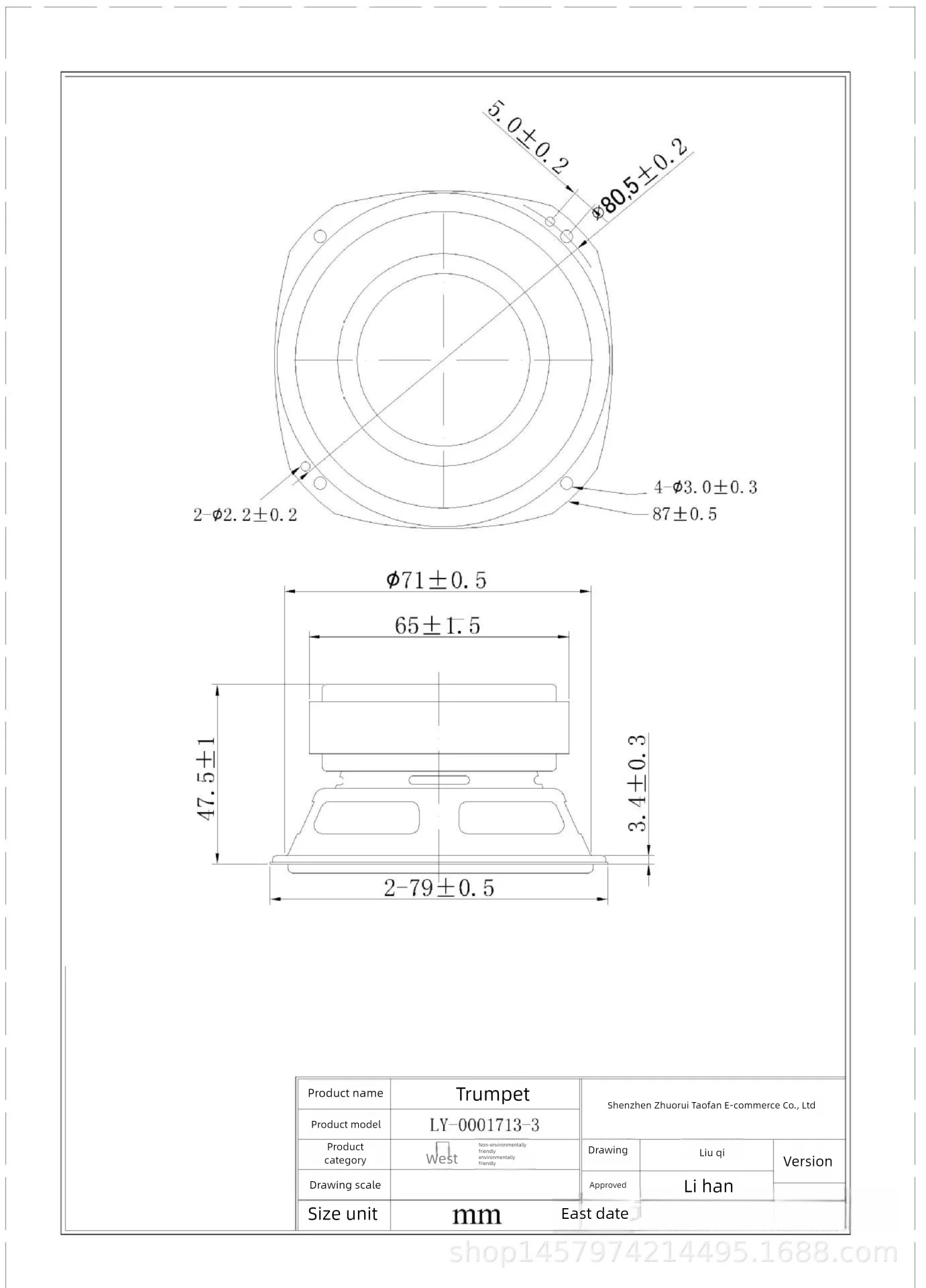 Subwoofer-Lautsprecher 3 Zoll 20-Kern 8 Ohm 20 Watt 3 Zoll Externer Magnet Gummikante Bluetooth-Einheit – Detail 7