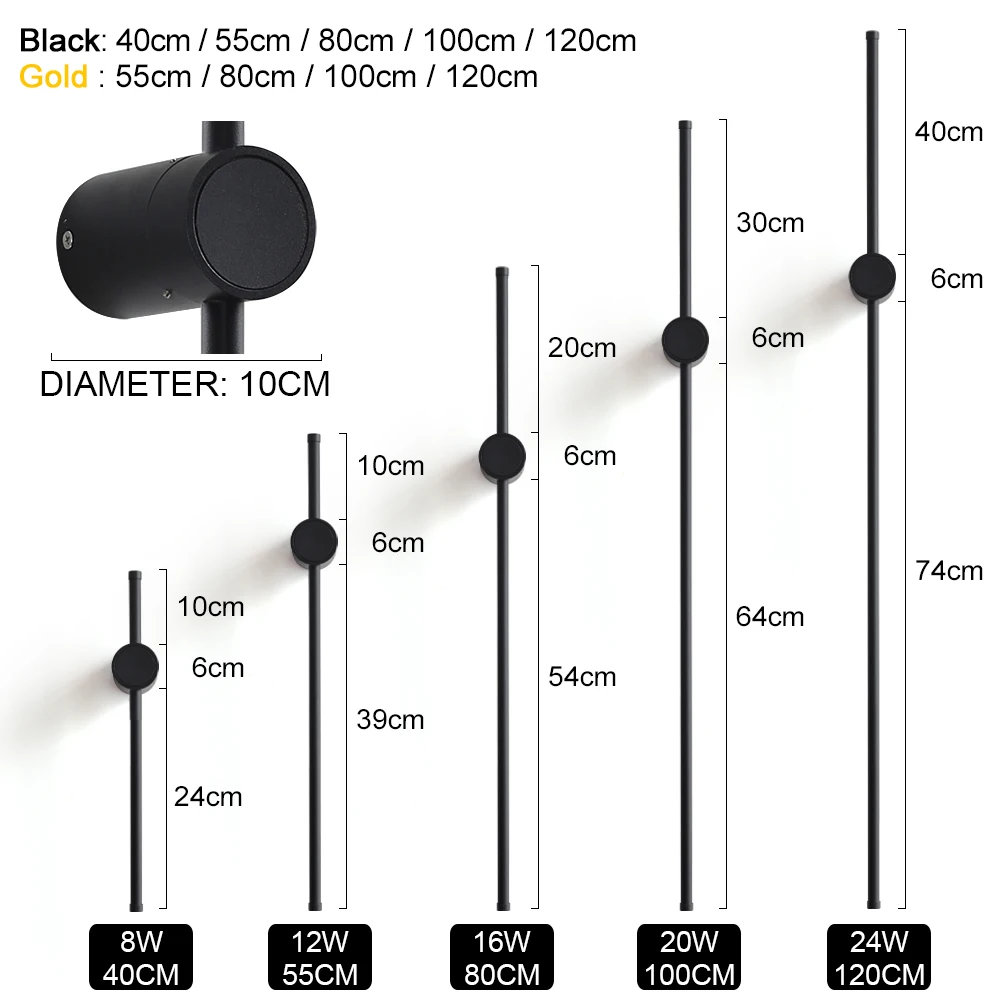 LED Wall Lamp 350&deg; Rotation for Indoor Home Decor