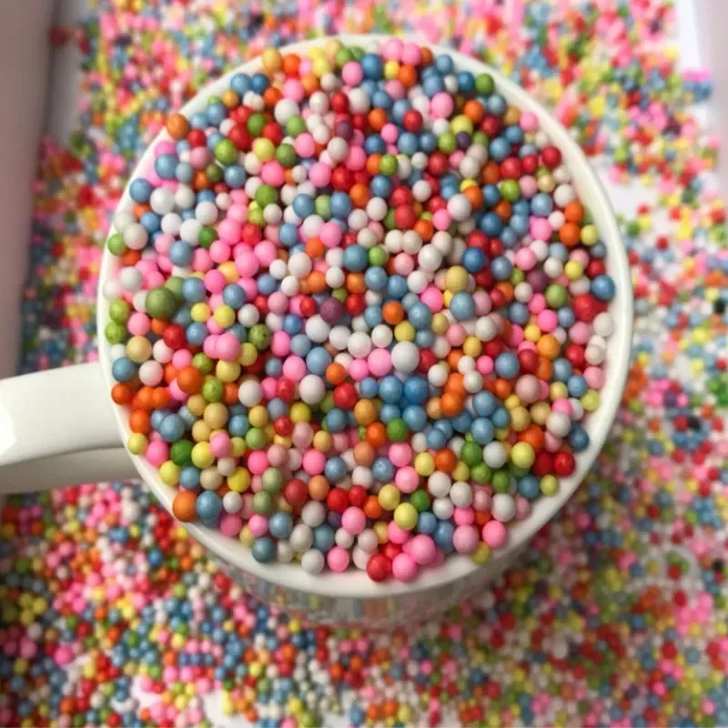 1 Pack Polystyrene Styrofoam Balls Bottle DIY Snow Mud Particles Accessories mini Balls Small Tiny Foam Beads Ballon Foam Filler