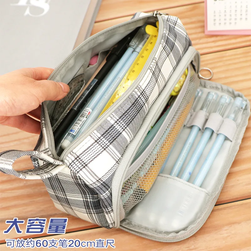 Wholesale Large Capacity Multifunctional Korean Pencil Case Pouch