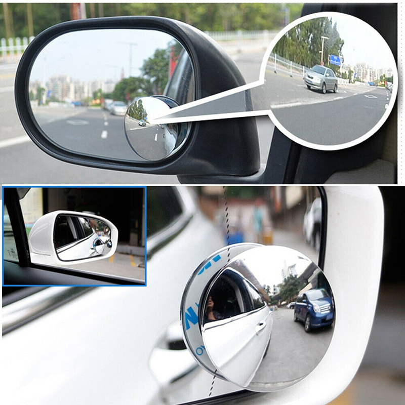 2pcs Spot Removal Mirror Car Wide-angle Convex Mirror Spot Mirror