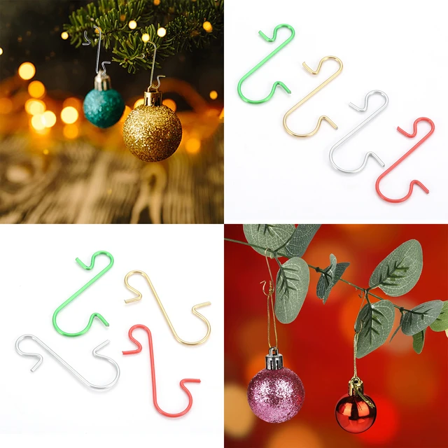 20pcs Christmas Tree Ornament Hooks Hanging Metal Hook Mini Hangers S  Shaped for Hanging Christmas Tree Decorations Xmas Hook - AliExpress