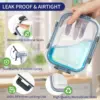 5-Pack 36 OZ Glass Storage Containers with Lids, Glass Meal Prep Containers Set, Airtight Lunch Containers with Lids, Microwave, 3