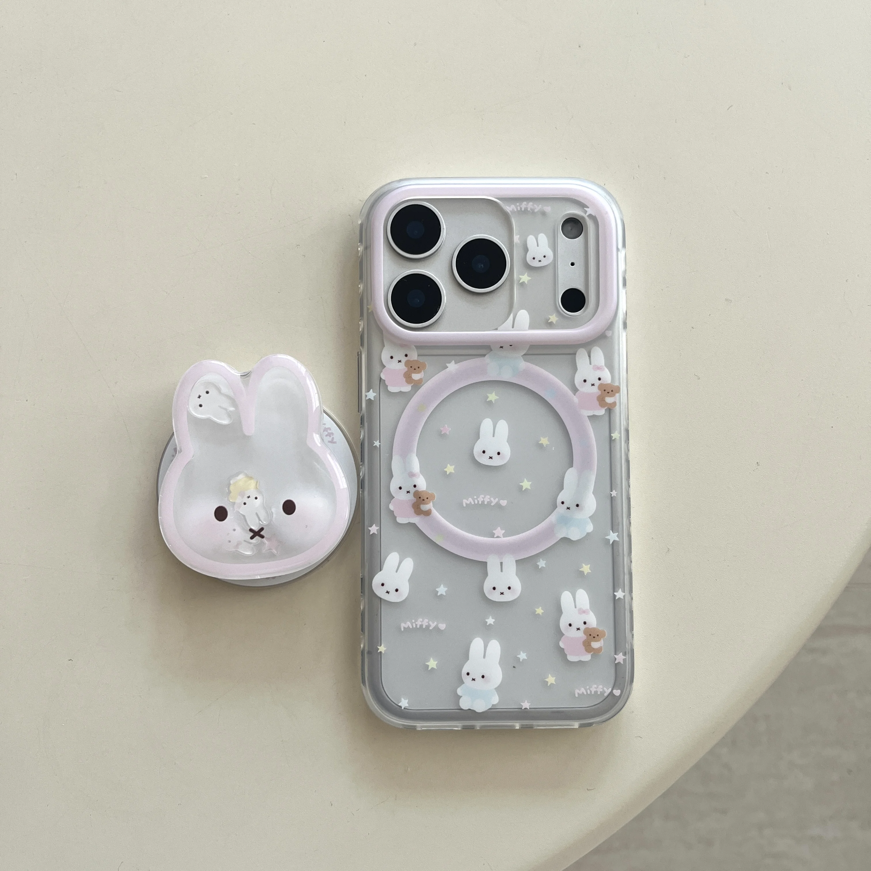 Funny Cartoon Shake Miffy Magnetic Magsafe Wireless Charge Phone Case For iPhone 17 16 15 14 13 Pro Max Miffy Magnetic Cover 3