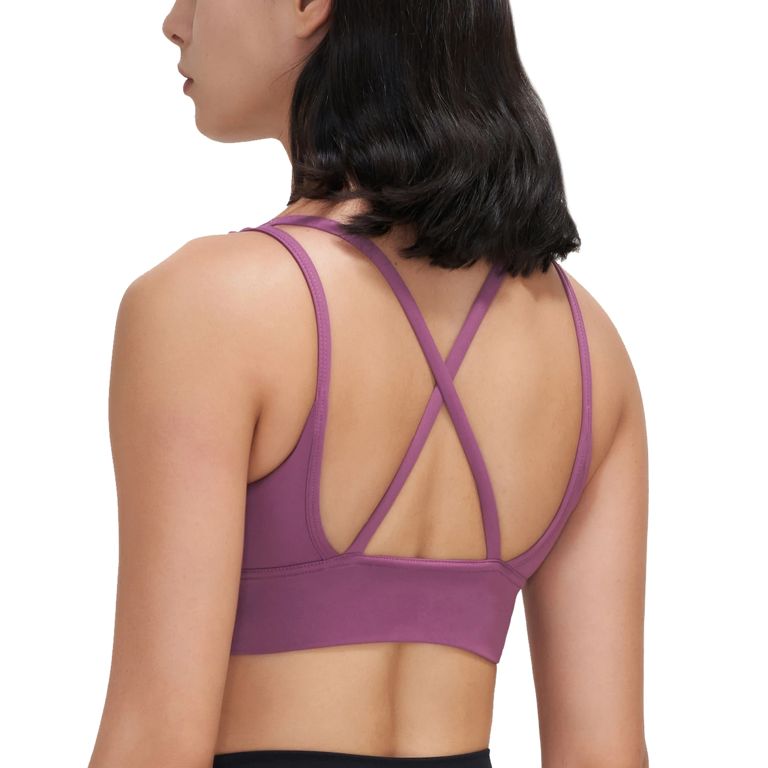 Reggiseno Sportivo Dimagrante Imbottito Morbido A Compressione Elasticizzata Da Donna Sexy Girls Back Cross Gym Fitness Sports Running Yoga Bra