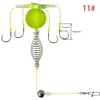 Fishing Bait Cage Set with Carbon Steel String Hooks Anti Winding Float Group Feeder Sinker Complete FishingTackle 3#5/7/9/11/13 6