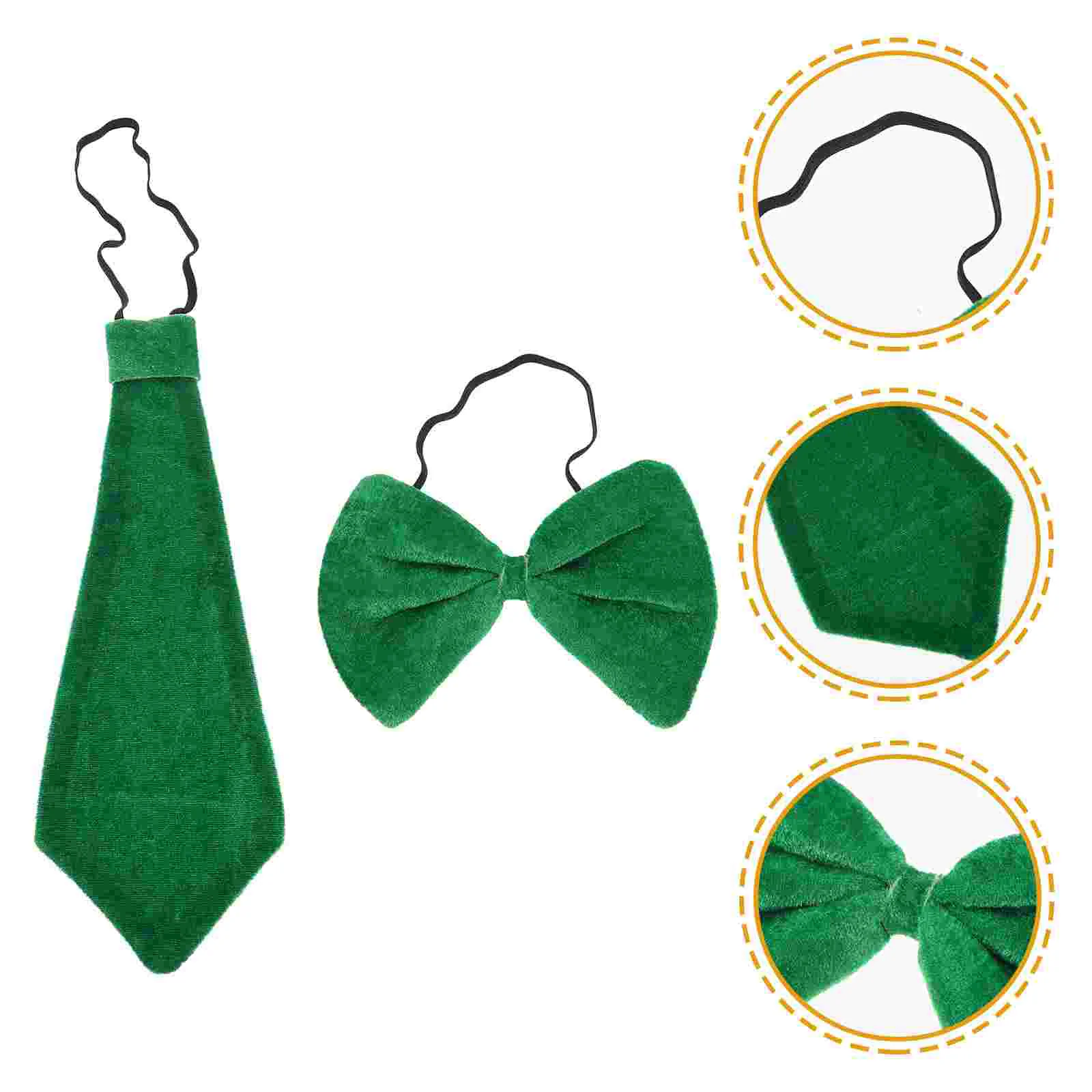 

1 Set St Patrick's Day Bow Tie Men Necktie Decorative Tie Holiday Necktie Party Tie