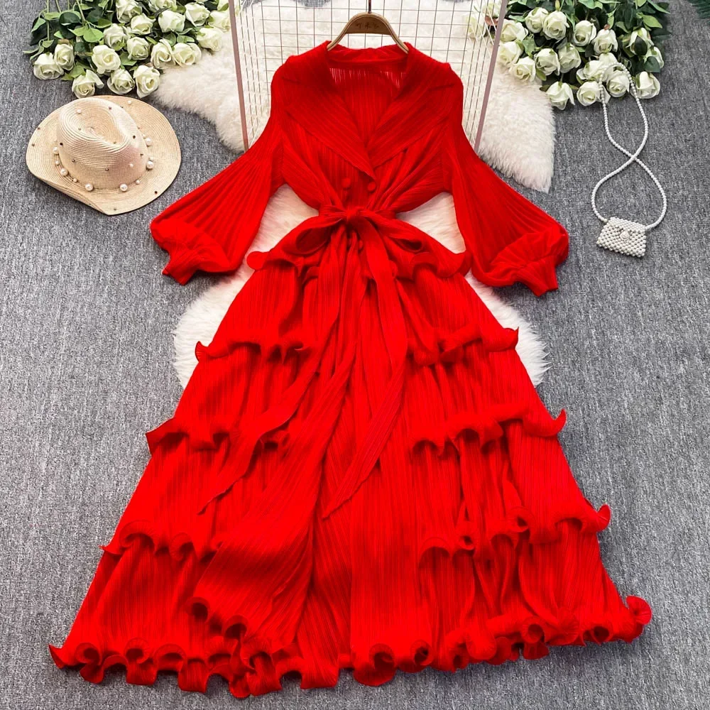 أنيقة طويلة الأكمام محززة الرقبة شيك ضمادة الأزياء...