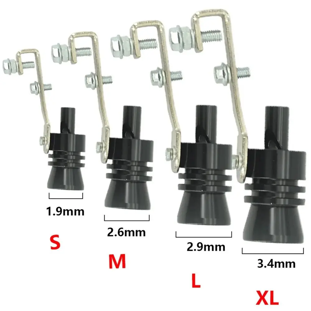 1Pcs Auto Accessories Turbo Sound Whistle Vehicle Refit Exhaust Pipe Sound Simulator Universal S/M/L/XL Muffler Device Car exhaust muffler tip car turbo whistle exhaust pipe muffler