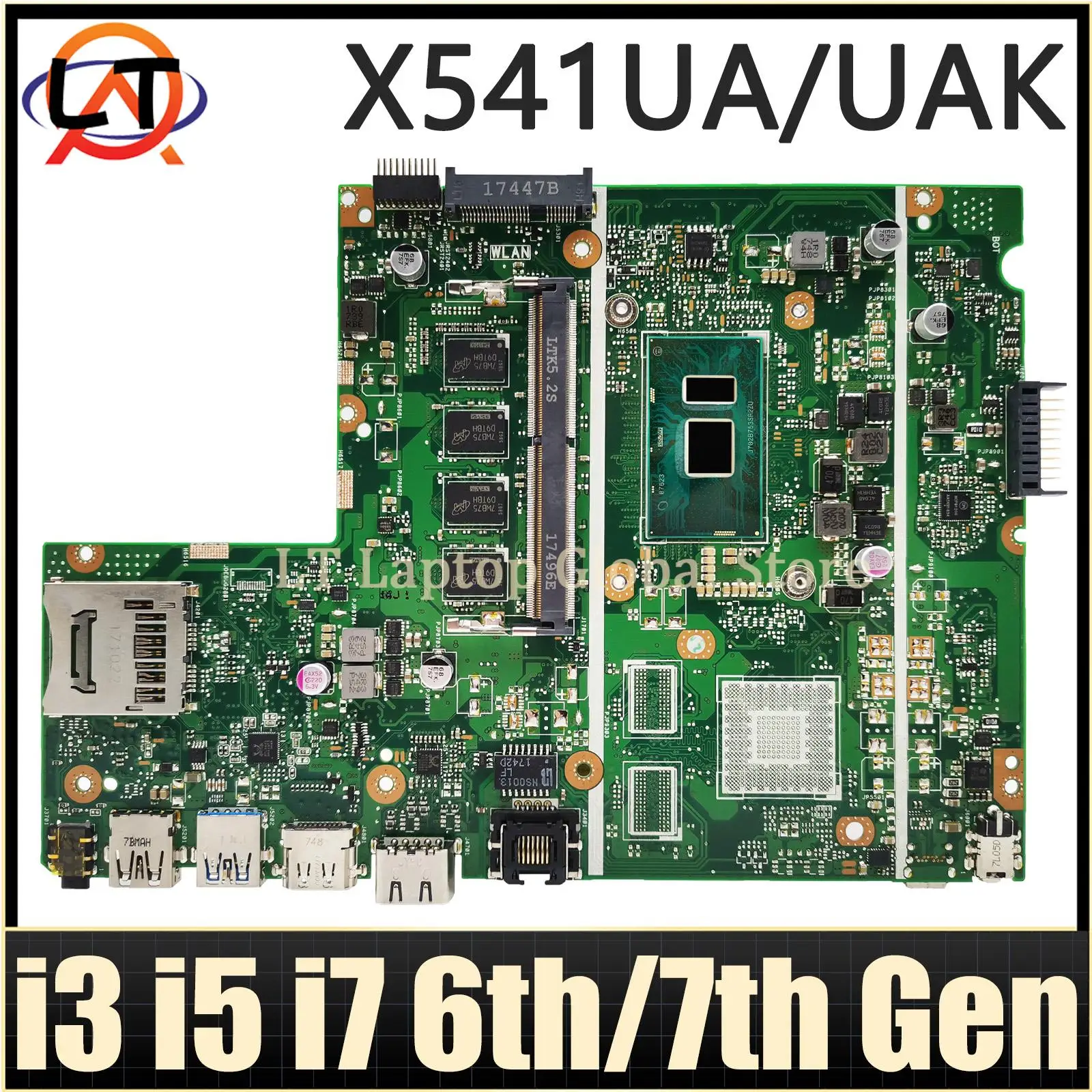 ASUS 노트북 마더보드, X541UJ, X541UAK, X541U, F541U, A541U, X541UV, X541UVK, I3, I5, I7 CPU, 4GB, 8GB RAM 