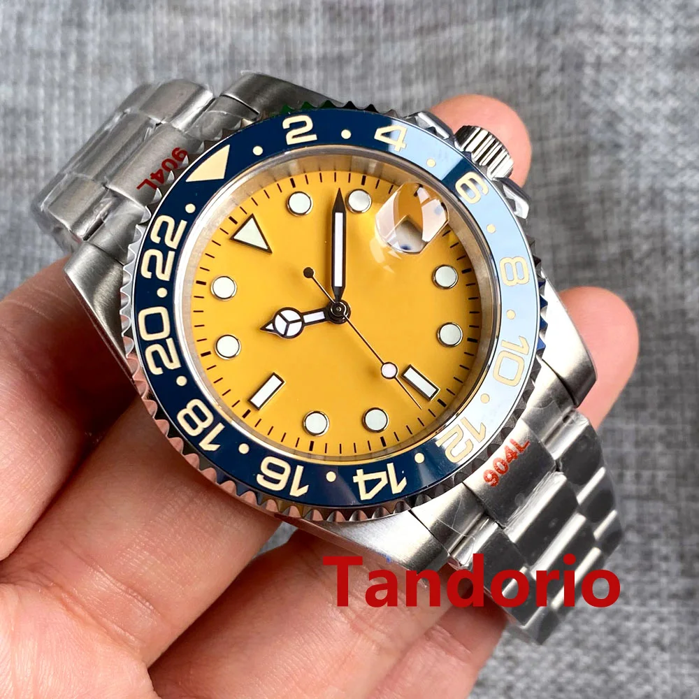 Tandorio 40mm Orange/Yellow Mother of Pearl Dial Sapphire Glass