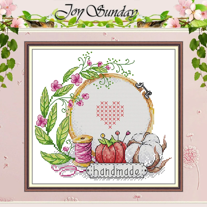 I Love Cross Stitch 2 Counted Cross Stitch Set DIY Wholesale 11CT 14CT