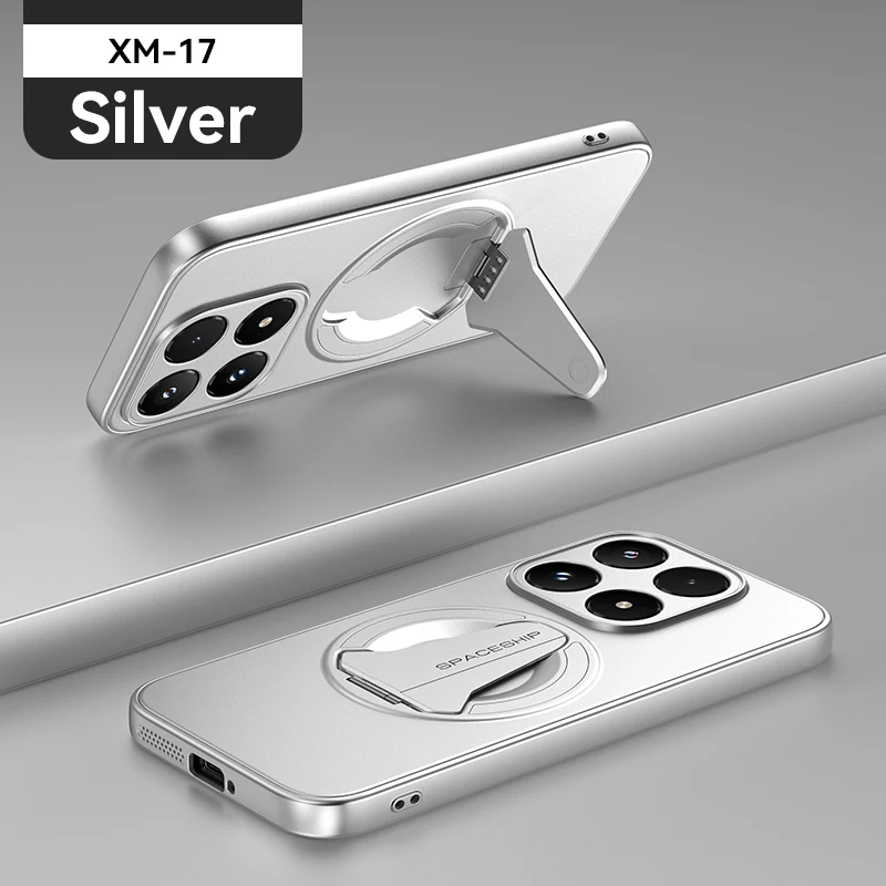 Premium Metal Paint Magnetic Charging Stand Phone Case - Drop-Proof & Fingerprint-Resistant Design