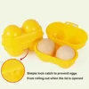 2 Grid Egg Storage Box Container Portable Plastic Egg Holder for Outdoor Camping Picnic Eggs Box Case Kitchen Organizer 1