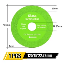 Diamond Glass Cutting Disc for Ceramic, Tile, and Marble - Precision Polishing Blade (125x22.23mm)