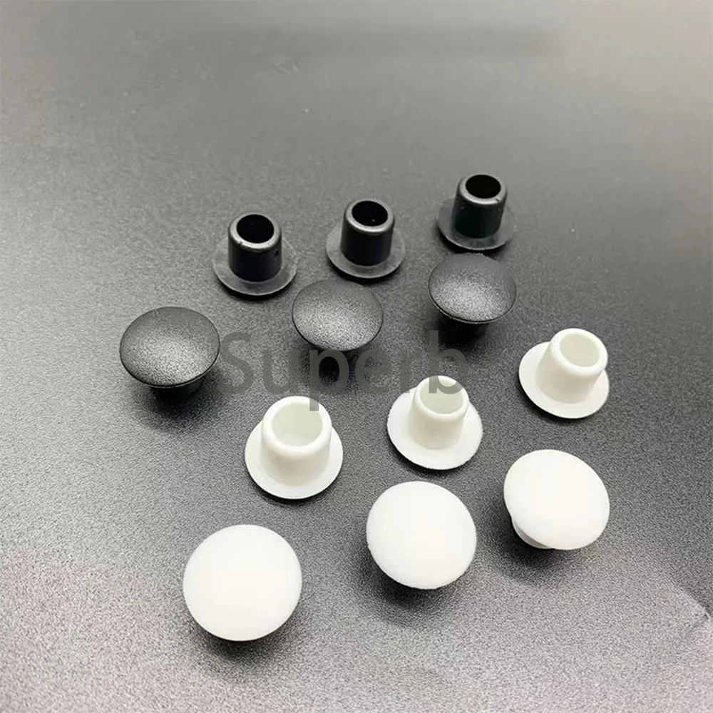 PVC Soft Rubber Hole Plug 9mm 10mm 11mm White/Black Dust Waterproof Cap Round Pipe Sealing Plugs Hardware Screw Covers 5/10/20Pcs
