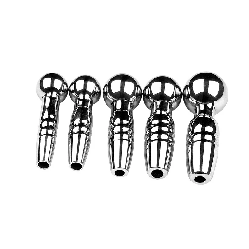 5pcs Set Metal Thread Urethral Plug Stainless Steel Male Urethral Catheter Penis Plug Urethral Sound Dilator Stimulator Sex Toy images - 6