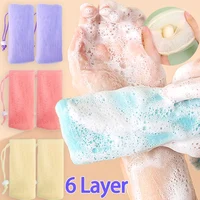 6 Layer Thickened Foaming Soap Bags Facial Cleanser Mesh Bag Body Washing Bubble Foam Net Household Shower Cleaning Accessories 1