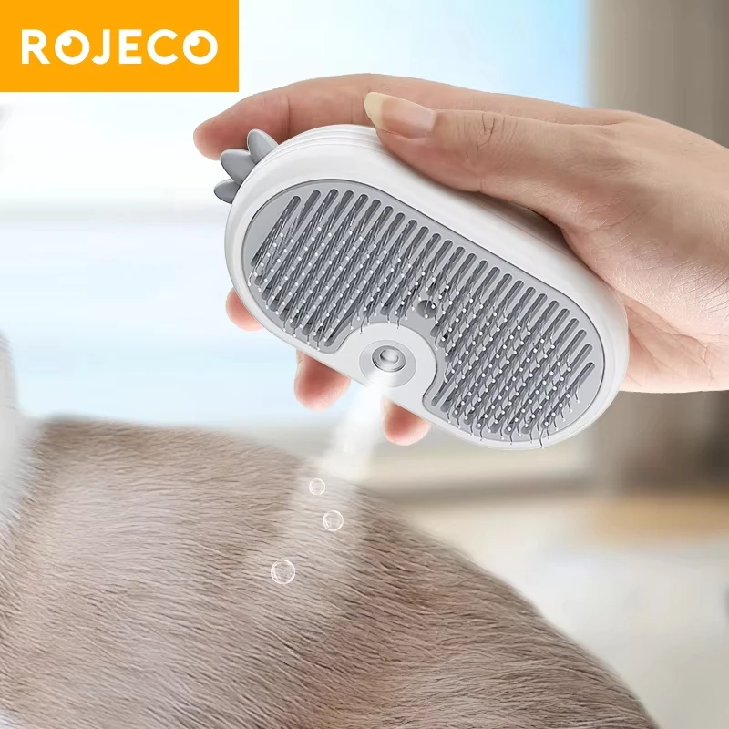 Rojeco elektrisk ångborste för pälsvård av hundar och katter_voghion.com