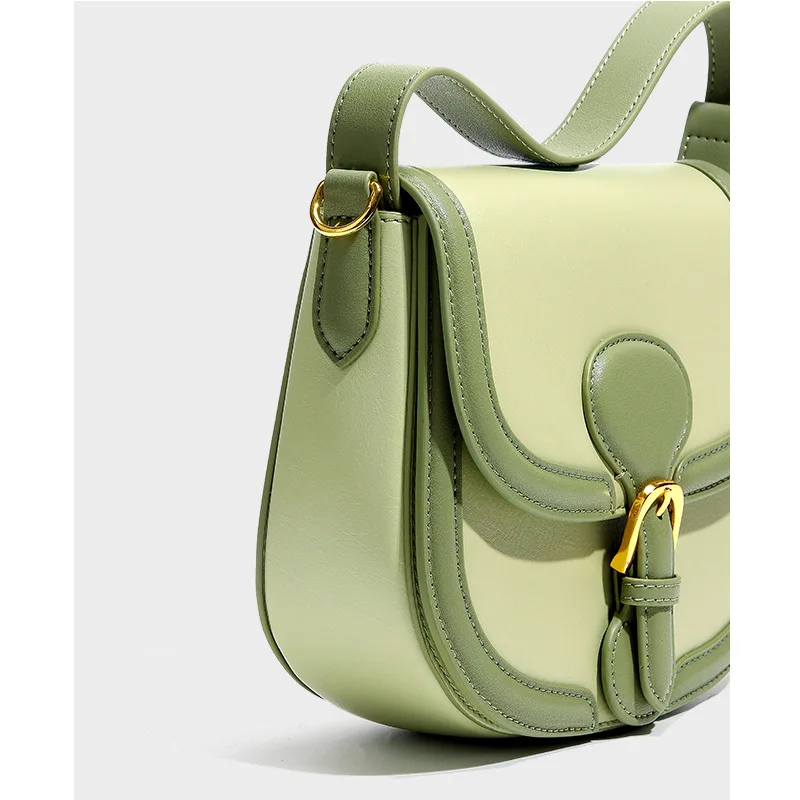 2024 New Women Luxury Brand Saddle Tote Purses And Handbags Green Bags