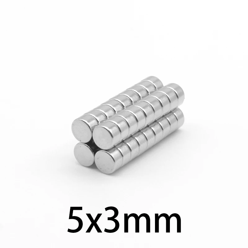 10/20/50/100/200/500PCS 5×3 Small Round Powerful Magnet 5mm x 3mm Neodymium Search Magnet 5x3mm Permanent Magnets Strong 5*3