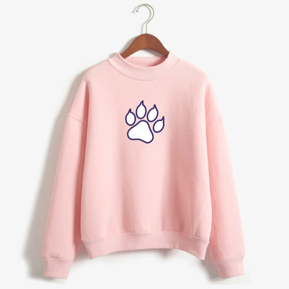 

Kawaii Dog Paw Print Woman Regular Sweatshirt Pullover