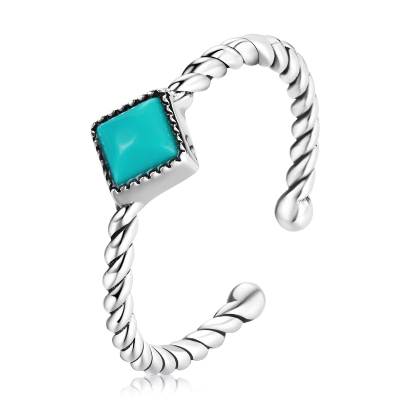 Elegant Adjustable Sterling Silver Zircon Open Ring