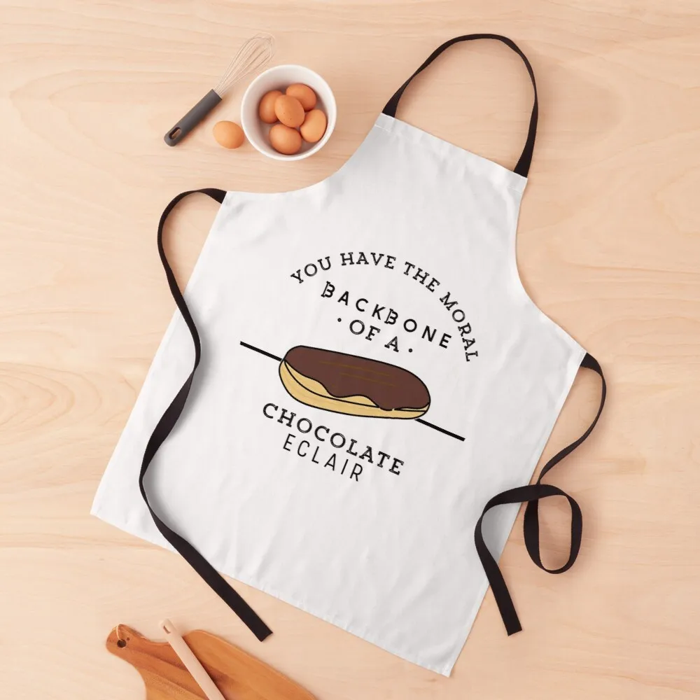 

moral backbone of a chocolate eclair Apron chef apron